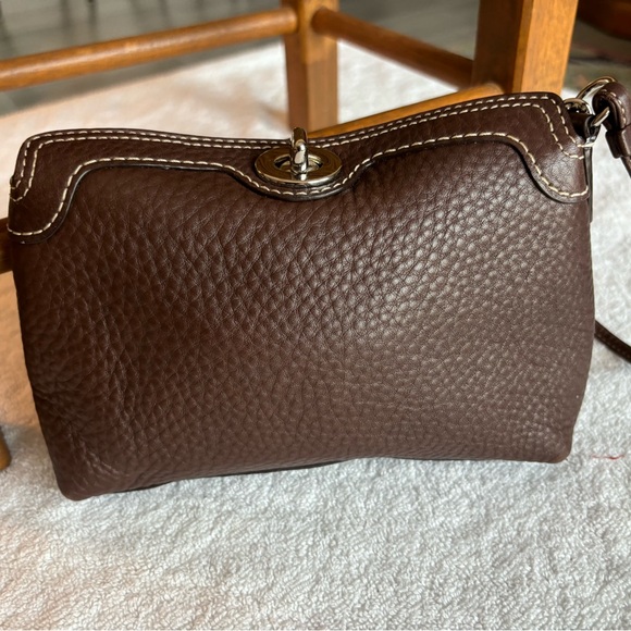 Coach Brown Pebble Leather Wristlet - Picture 4 of 4